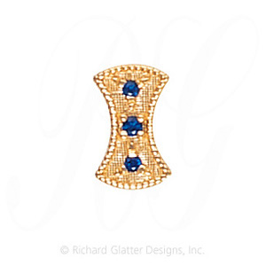 GS453 S - 14 Karat Gold Sapphire Slide 